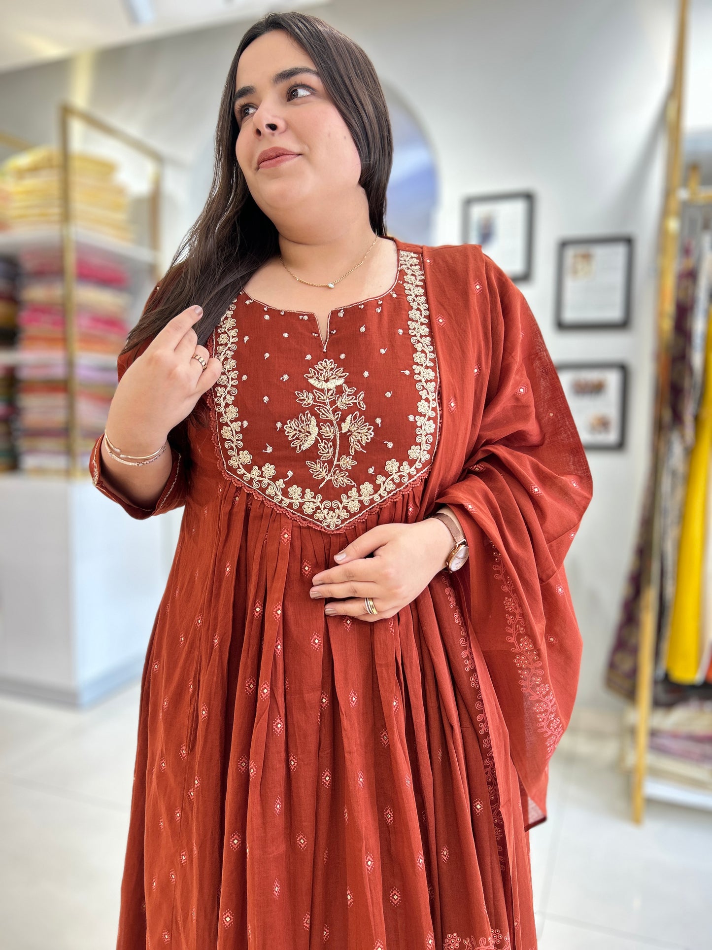 Ritu Anarkali cotton Suit