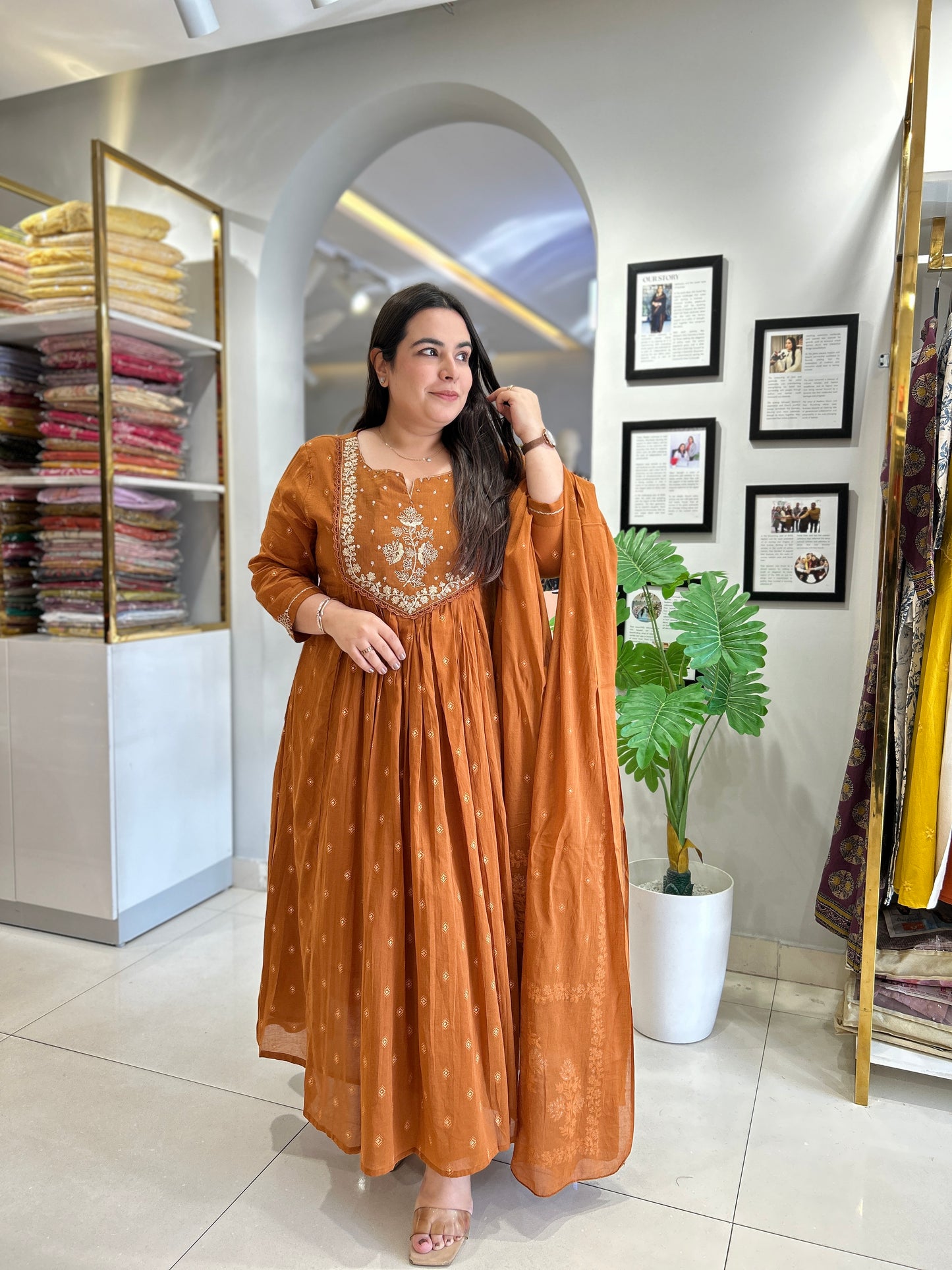 Ritu Anarkali cotton Suit