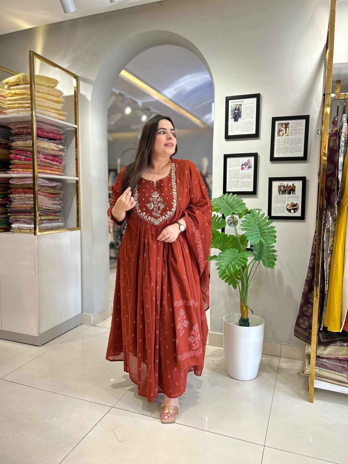 Ritu Anarkali cotton Suit