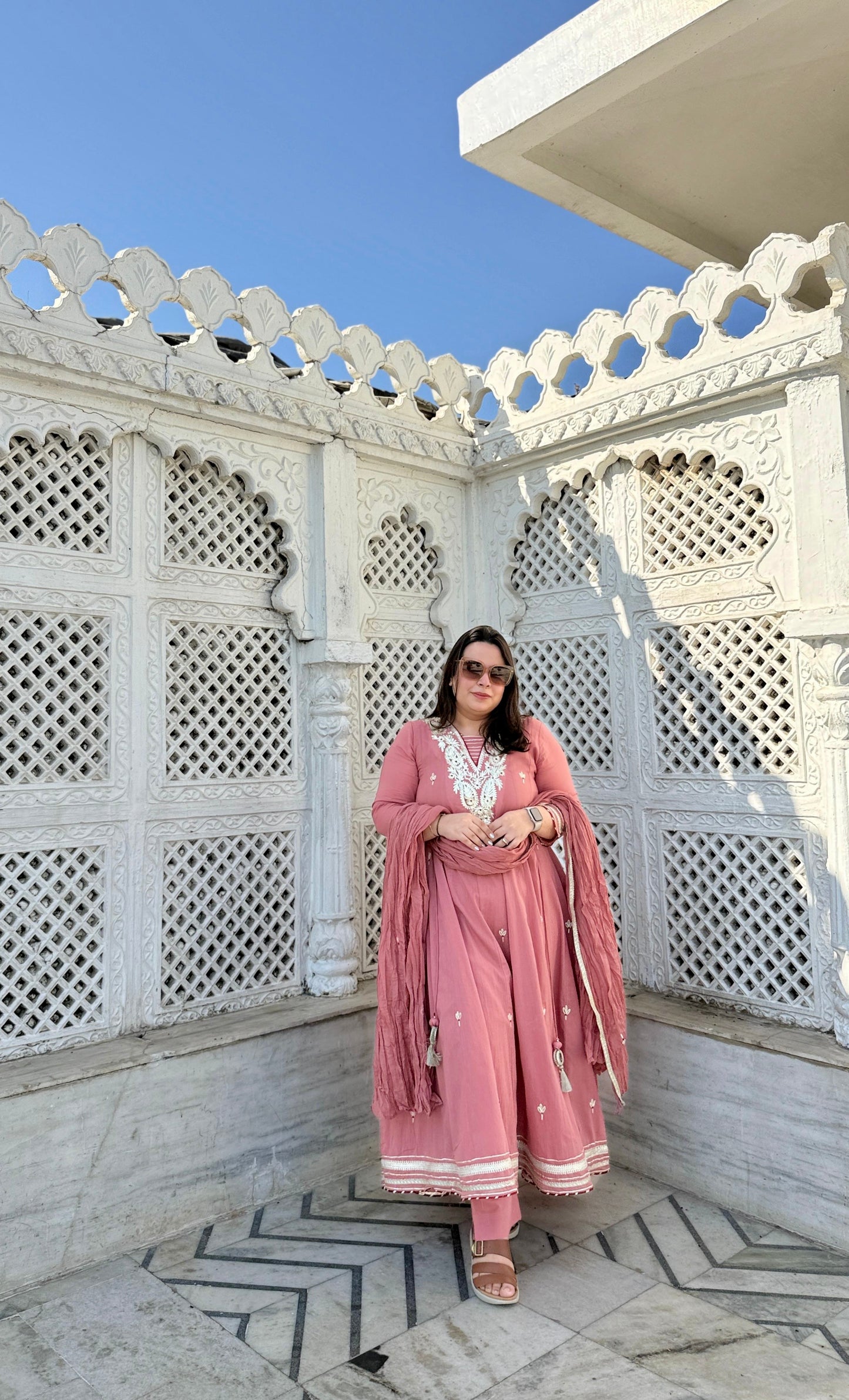 Noor Pastel Embroidered Anarkali Set