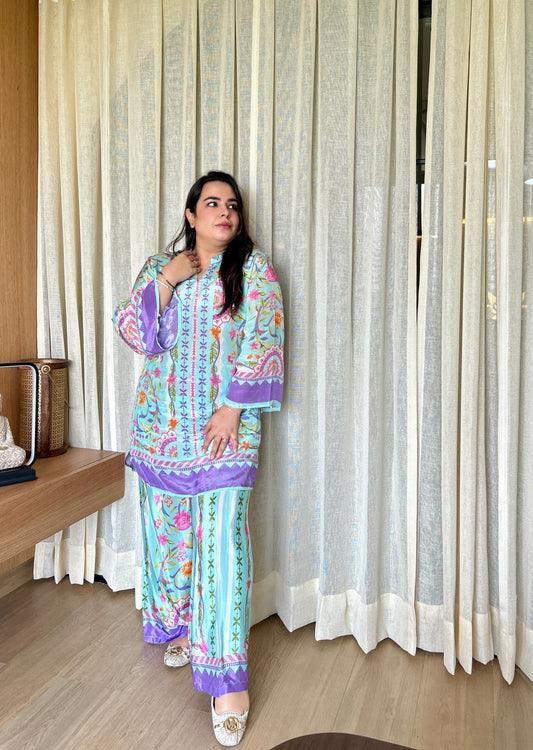 Aqua Bloom Pastel Co-ord