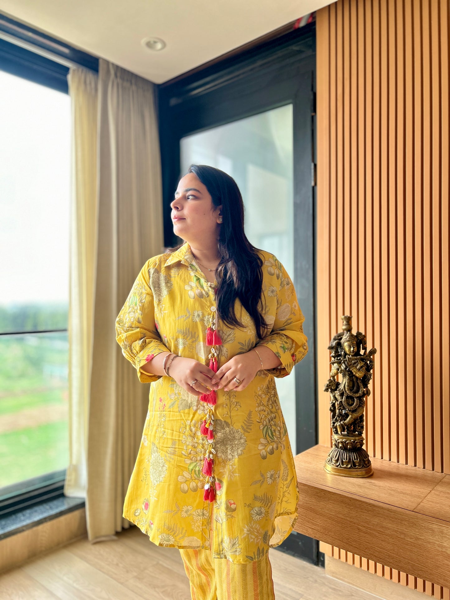 Sunny Yellow Floral Printed Co-ord Set