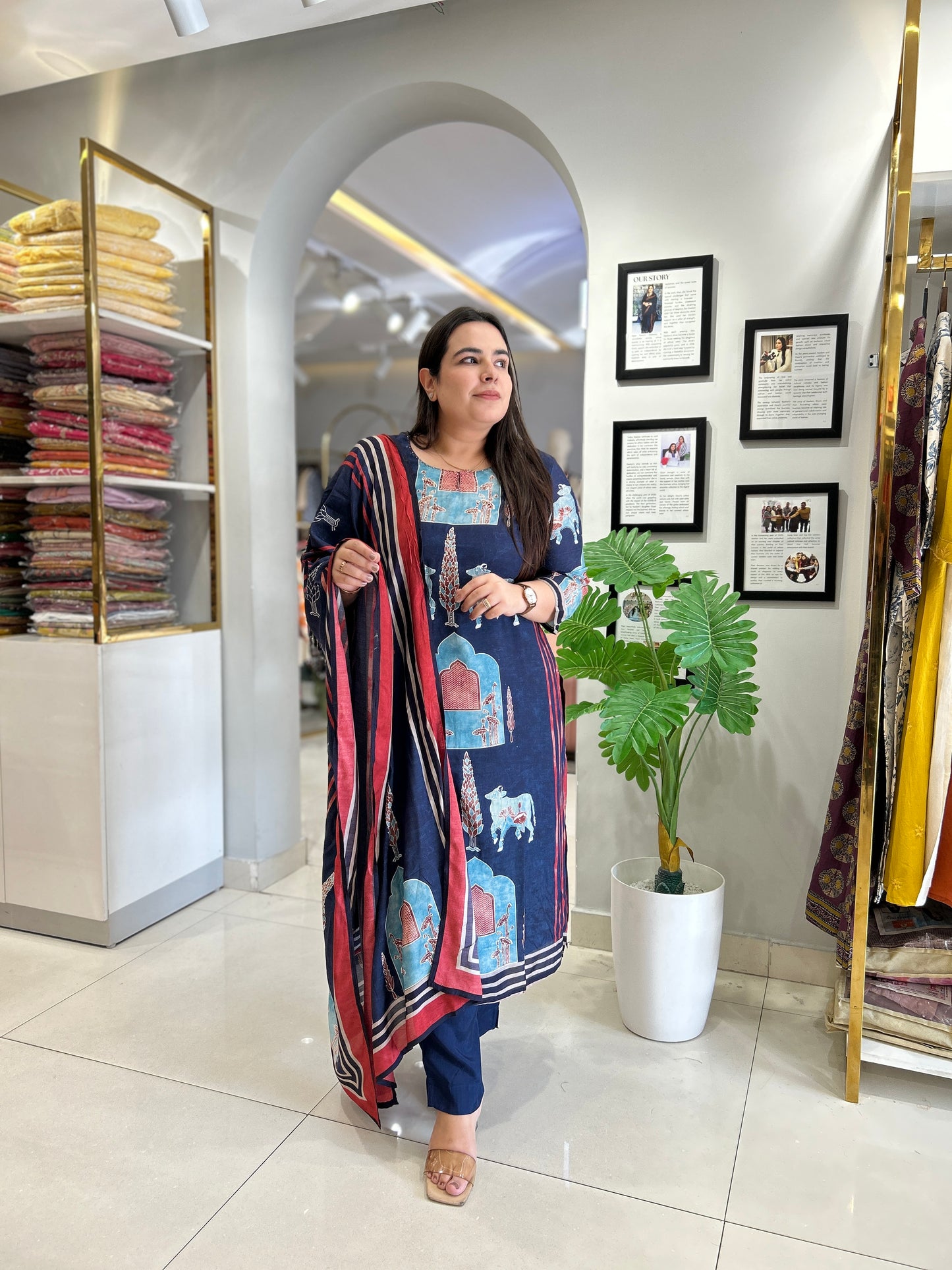Nandi Muslin Silk Suit