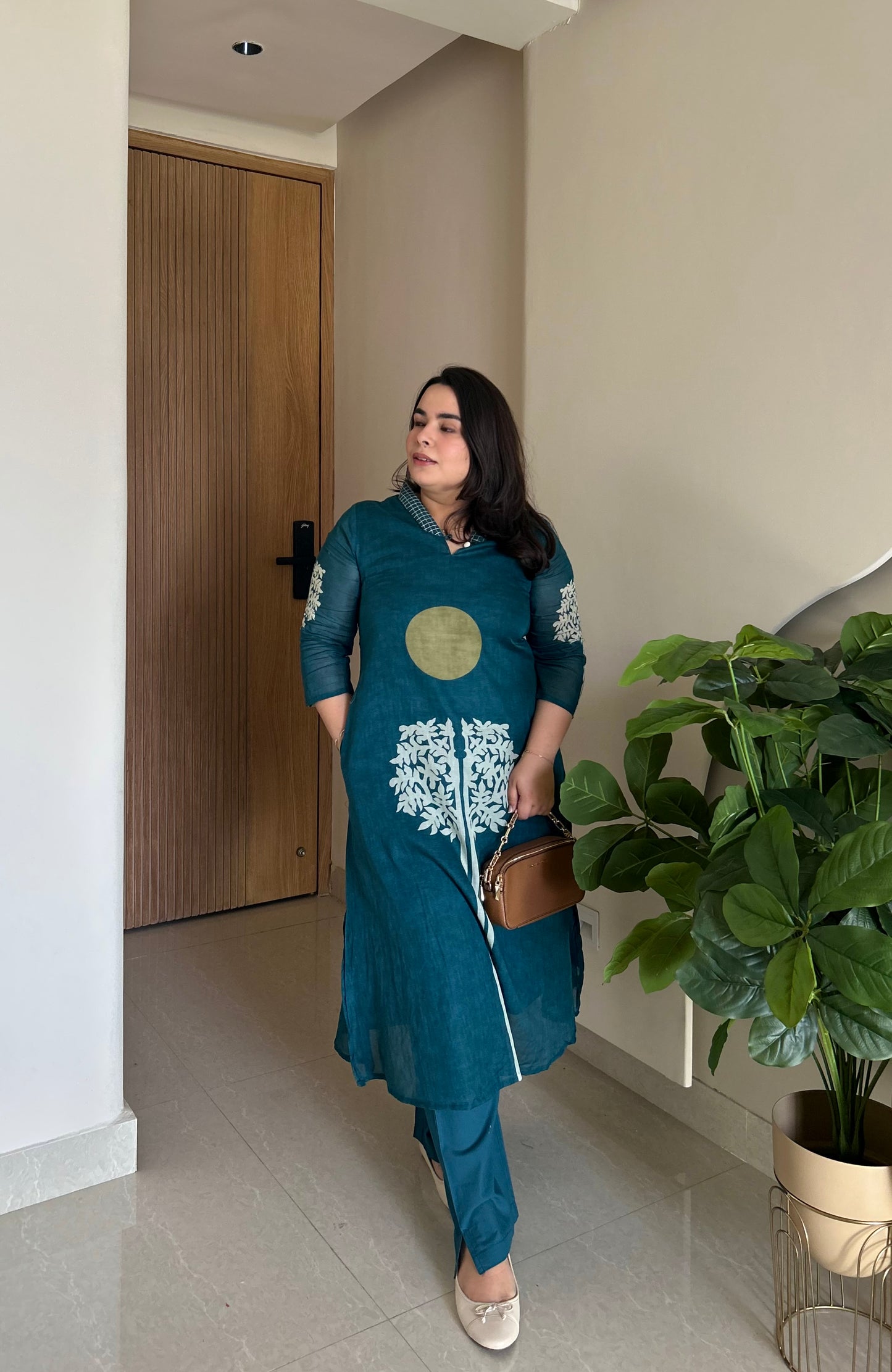 Teal Heritage Kurta Set