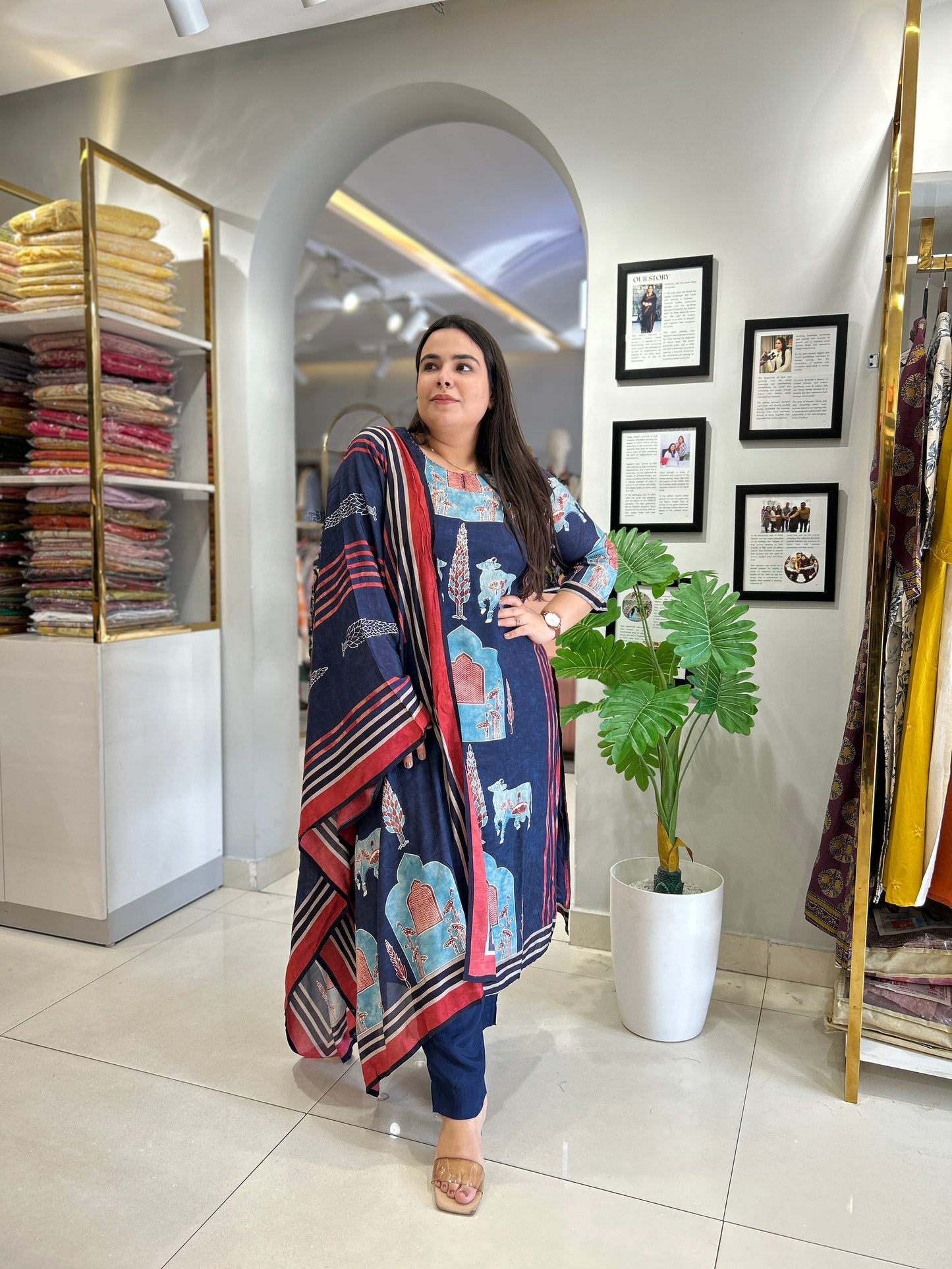 Nandi Muslin Silk Suit