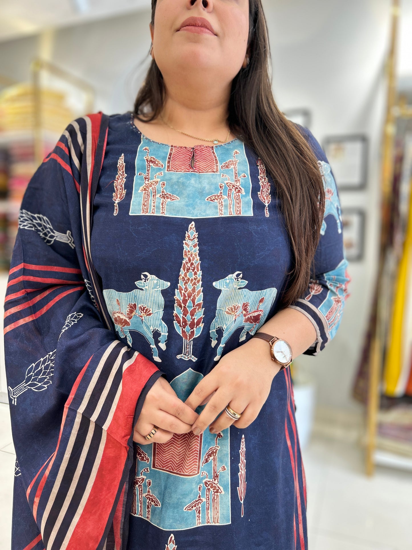 Nandi Muslin Silk Suit