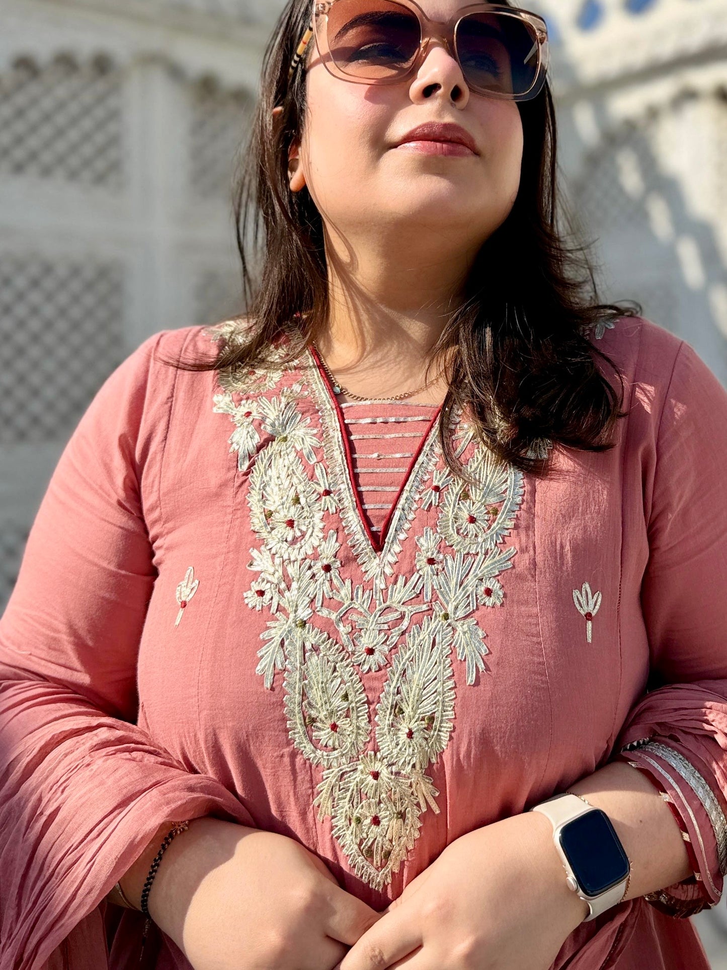 Noor Pastel Embroidered Anarkali Set